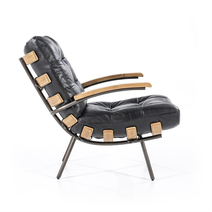 Fauteuil Bastiaan | Zwart Leer