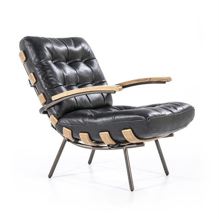 Fauteuil Bastiaan | Zwart Leer