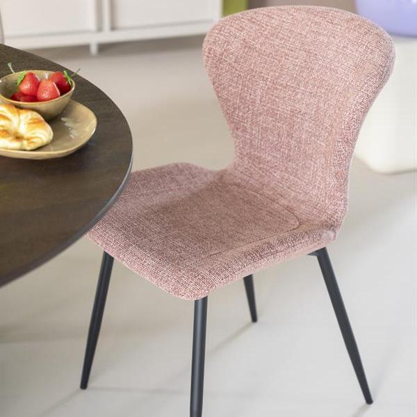 Eetkamerstoel Spinner | Roze Polyester