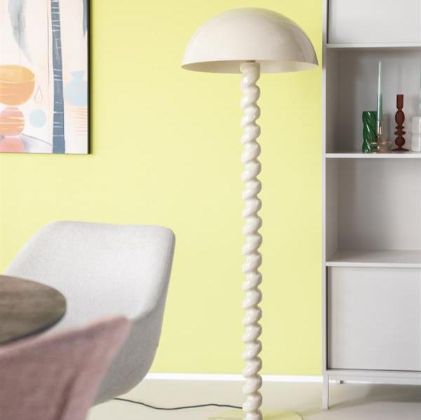 Vloerlamp Luox | Beige Hout