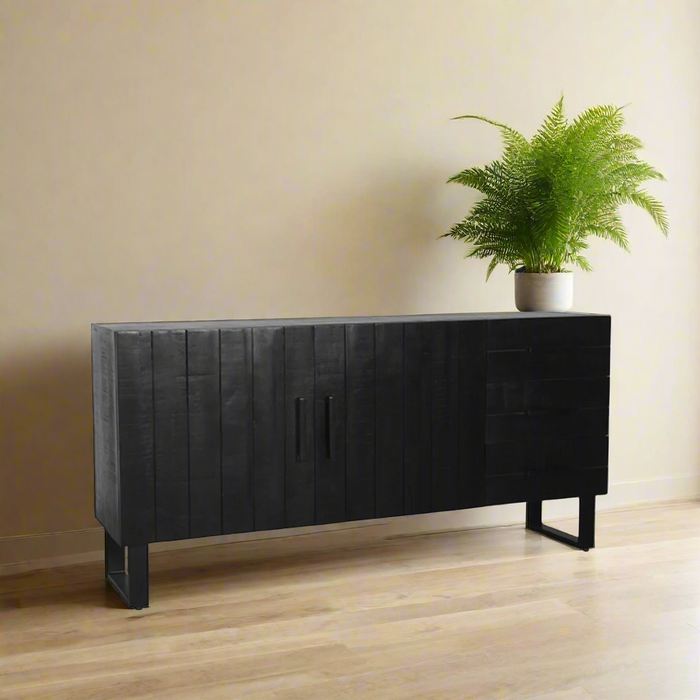 Dressoir Santos | Zwart Mangohout