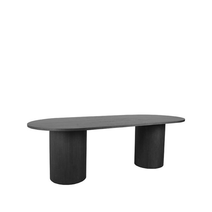 Eettafel Oliva | Ovaal | Zwart Eikenhout