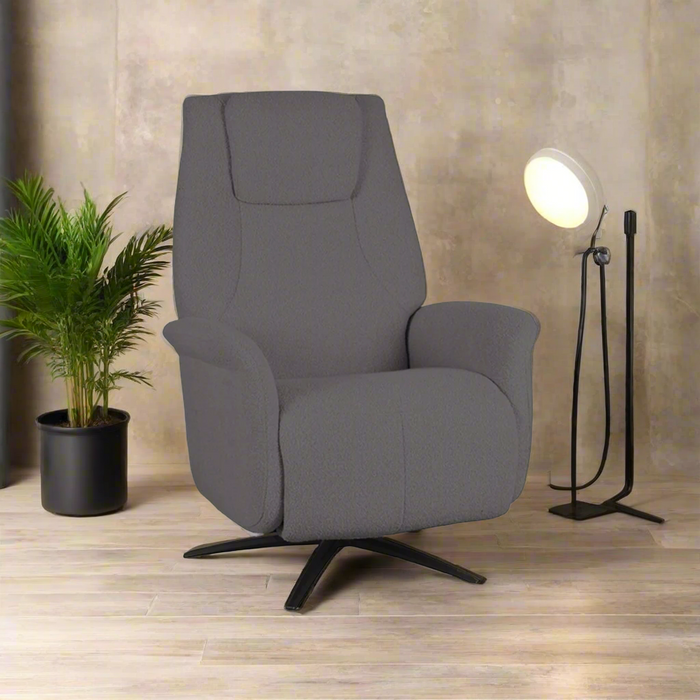 Elektrische Fauteuil Stockholm | Grijs Microvezel