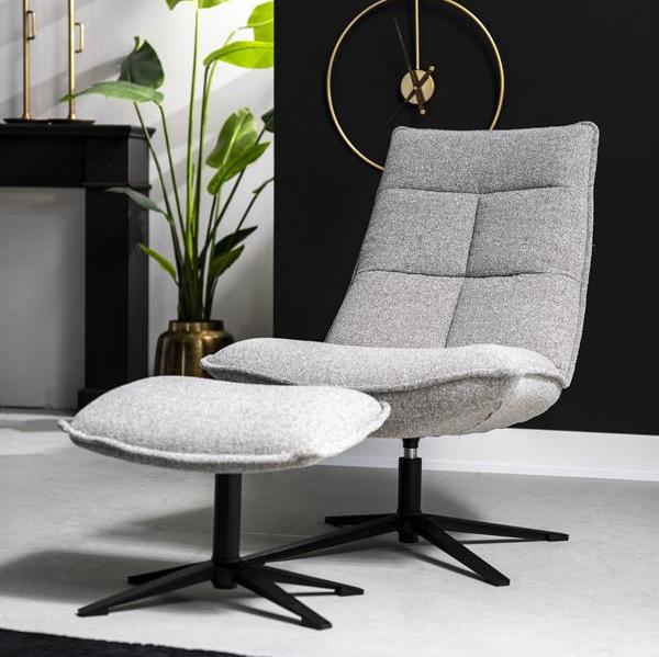 Relaxfauteuil Marcus | Grijs Polyester