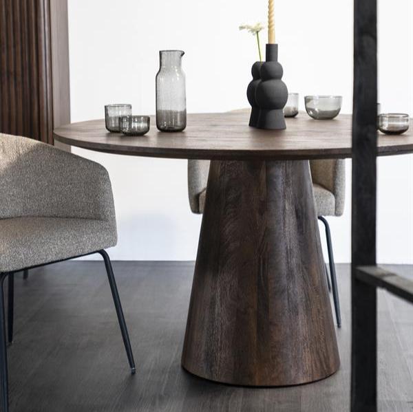 Eettafel Aron | Bruin Mangohout | Rond