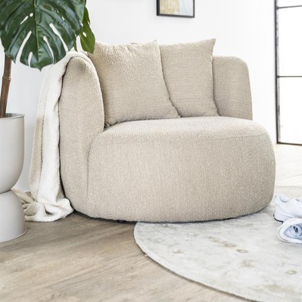 Fauteuil Louis | Beige Stof