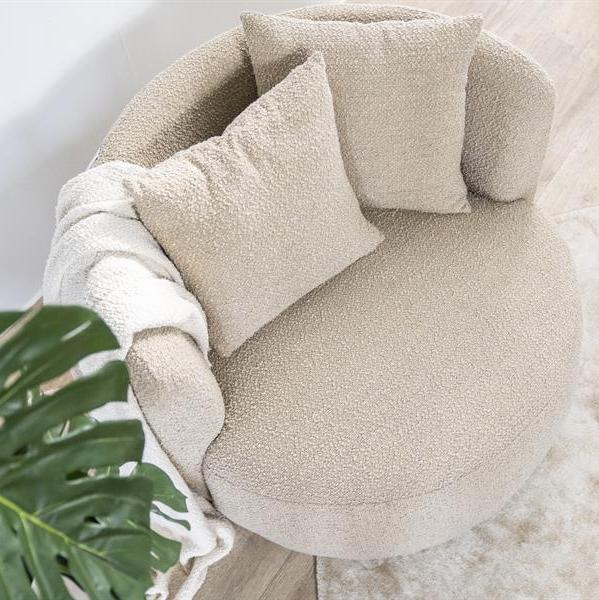 Fauteuil Louis | Beige Stof