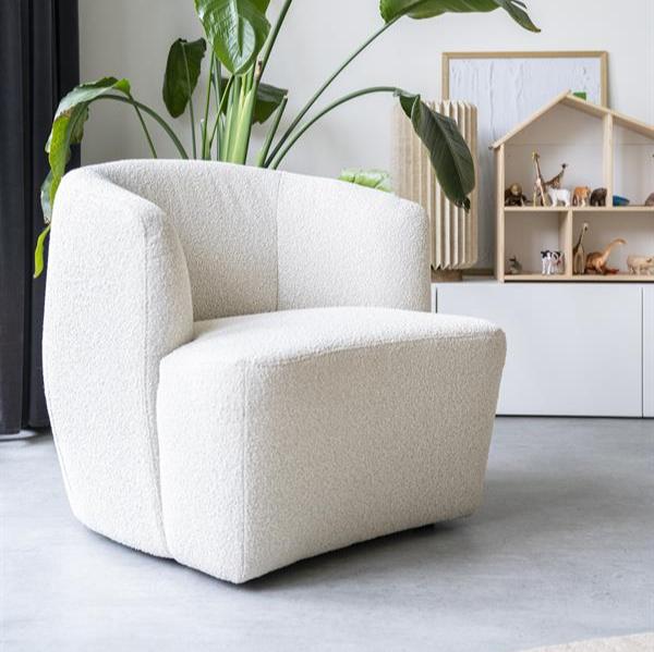 Fauteuil Charlotte | Wit Stof