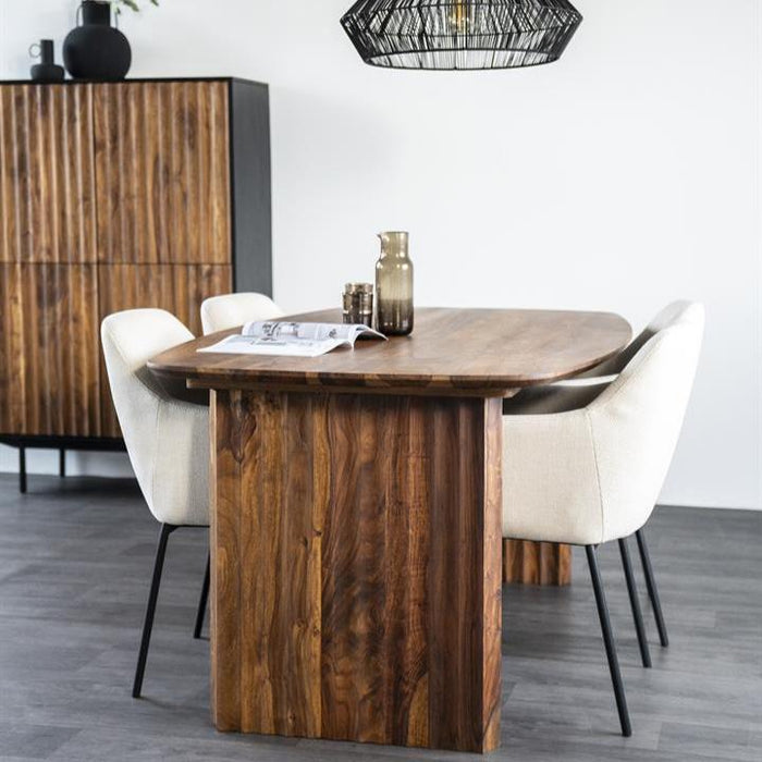 Eettafel Alexander | Bruin Sheeshamhout