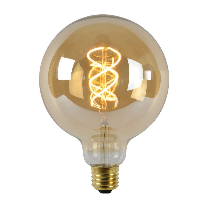 Lichtbron G125 | LED Dimbaar | Filament Bol Ø12,5 | Amberkleurig Glas