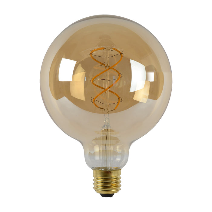 Lichtbron G125 | LED Dimbaar | Filament Bol Ø12,5 | Amberkleurig Glas