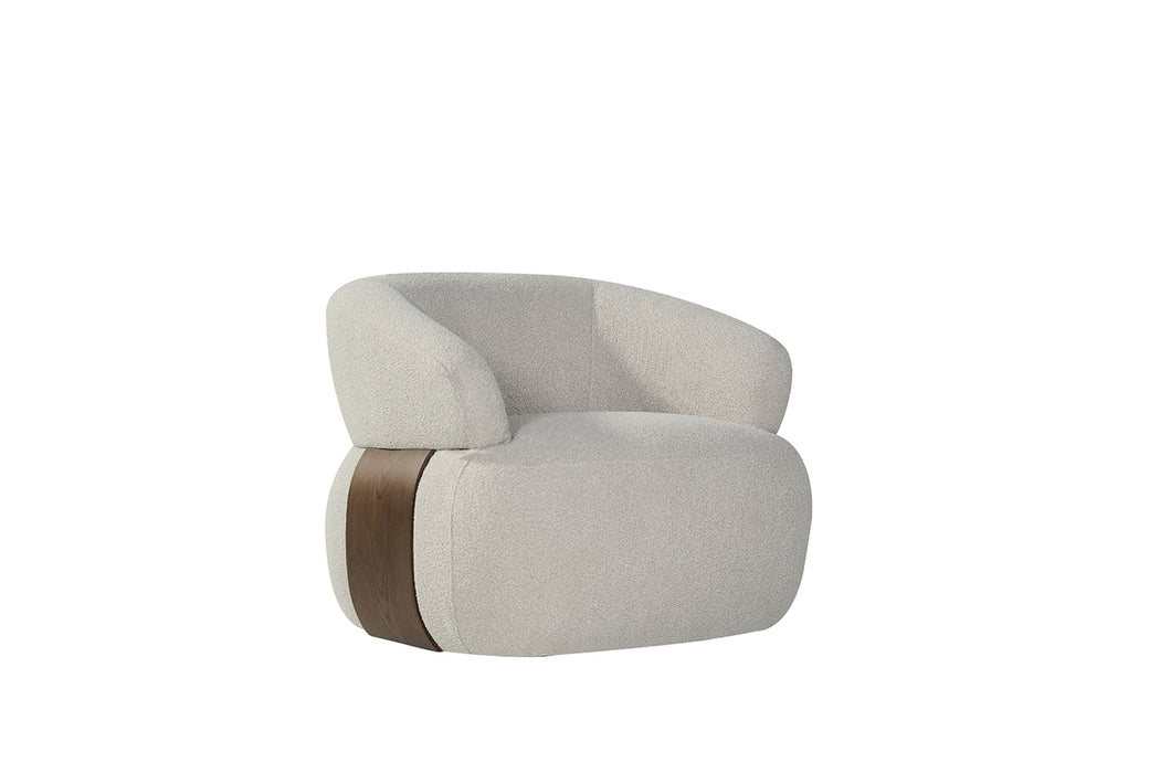 Fauteuil Valenza | Naturel Boucle | Walnoot Eiken