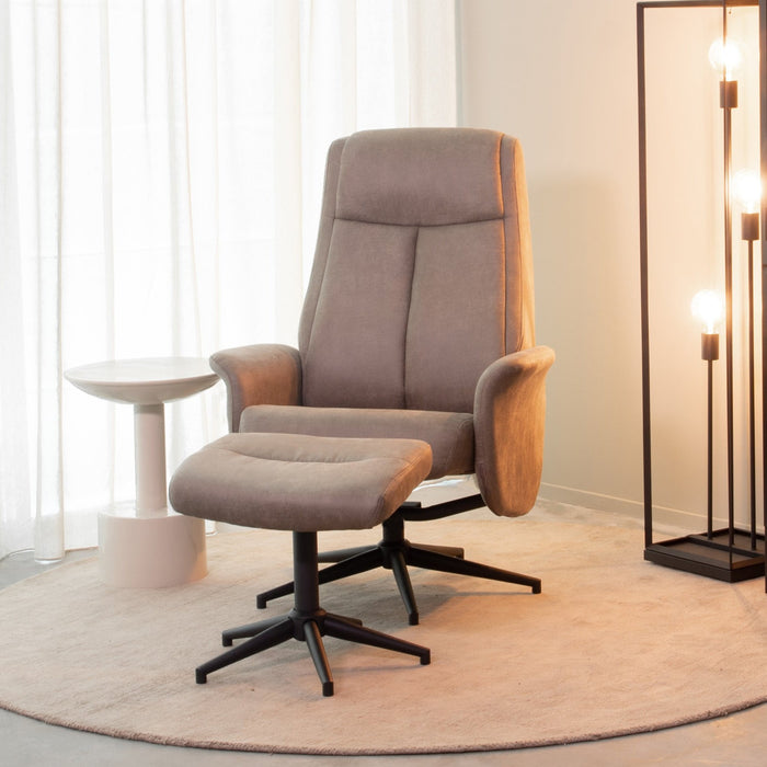 Relaxfauteuil Bergen | Taupe Micro Suede