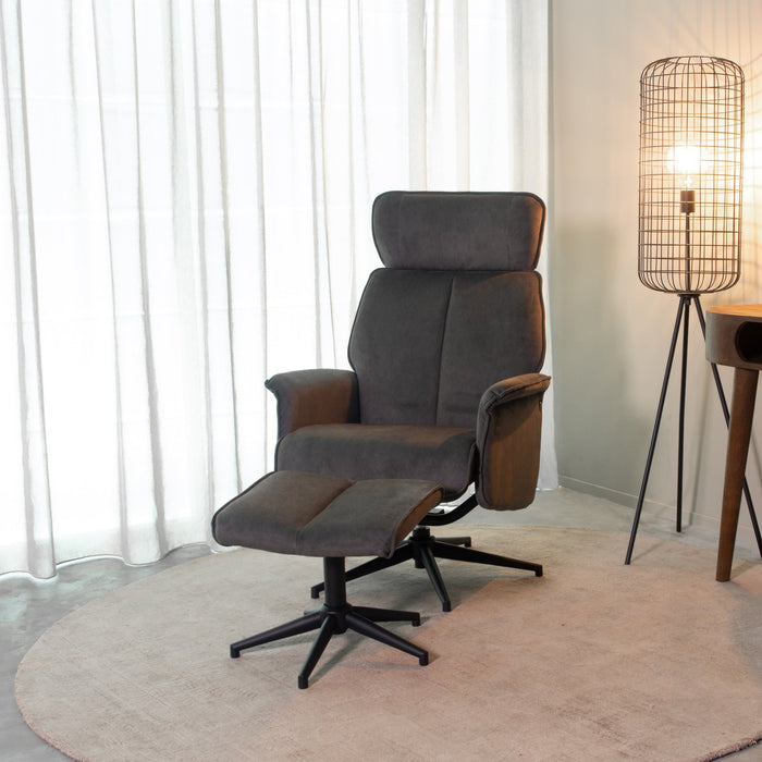 Relaxfauteuil Verdal | Grijs Micro Suede