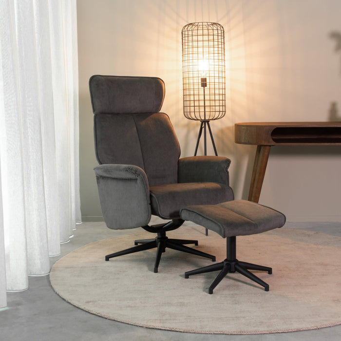 Relaxfauteuil Verdal | Grijs Micro Suede