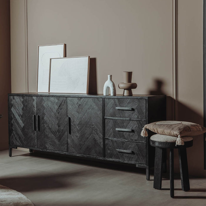 Dressoir Ziano | Zwart Hout