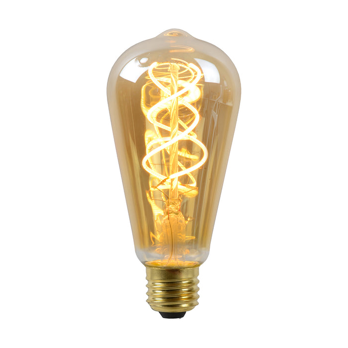 Lichtbron ST64 | LED Dimbaar | Filament Bol Ø6,4 | Amberkleurig Glas