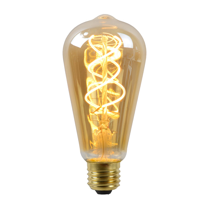 Lichtbron ST64 | LED | Filament Bol Ø6,4 | Amberkleurig Glas