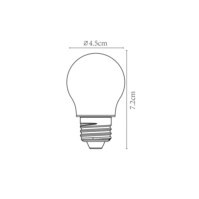 Lichtbron G45 | LED Dimbaar | Ø4,5 | E27 | Transparant Glas