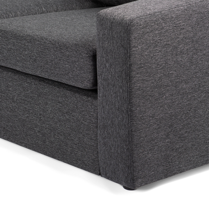 Hoekbank Becca | Antraciet Dortmund | Longchair L+R