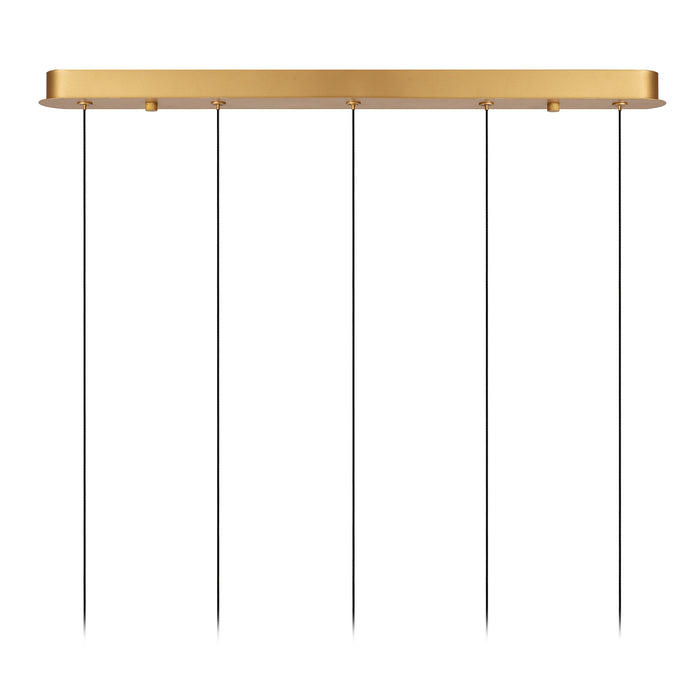 Hanglamp Dilenko | 5 op rij | Goud