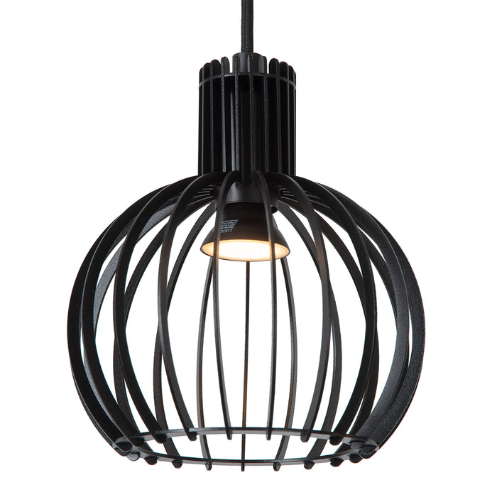 Hanglamp Mikaela | 6 Lampen | E27 | Zwart