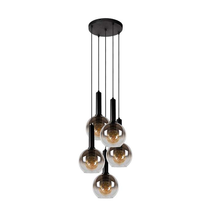 Hanglamp Marius | 5 Lampen | Ø 55 cm | Zwart