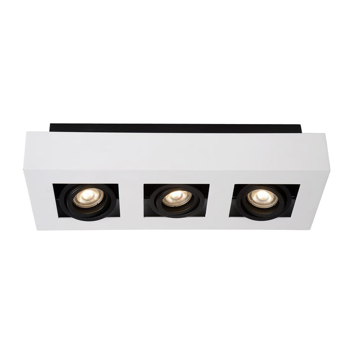 Plafondspot Xirax | 3-Lichts | LED Dim to warm | Wit Metaal