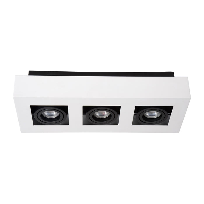 Plafondspot Xirax | 3-Lichts | LED Dim to warm | Wit Metaal