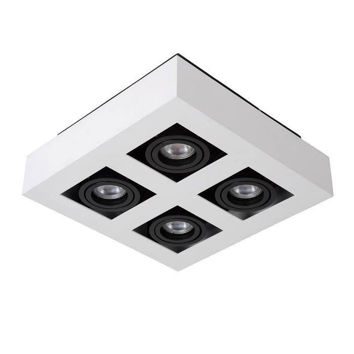 Plafondspot Xirax | 4-Lichts | LED Dim to warm | Wit Metaal