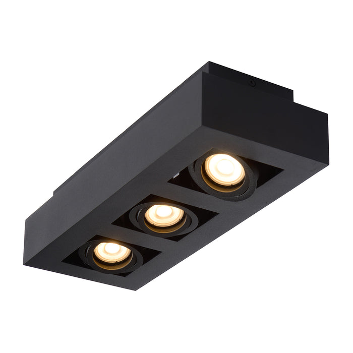 Plafondspot Xirax | 3-Lichts | LED Dim to warm | Zwart Metaal