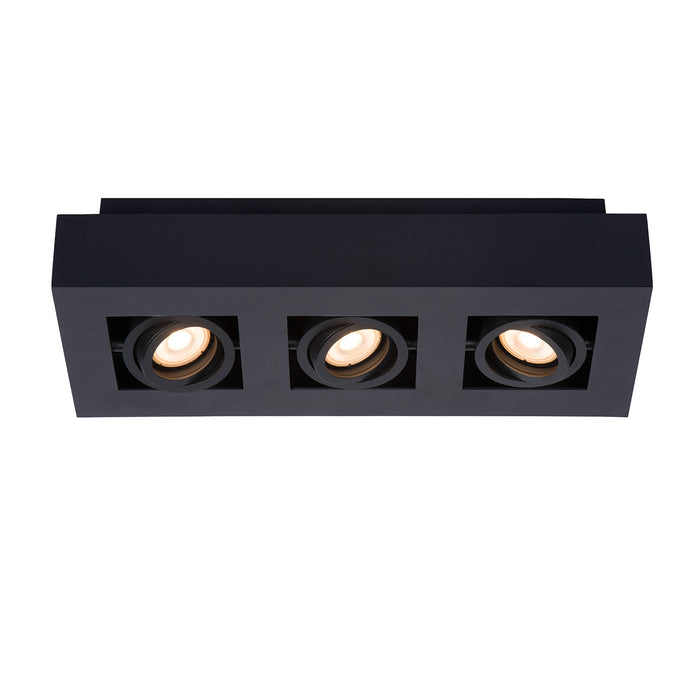 Plafondspot Xirax | 3-Lichts | LED Dim to warm | Zwart Metaal