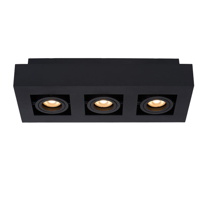 Plafondspot Xirax | 3-Lichts | LED Dim to warm | Zwart Metaal