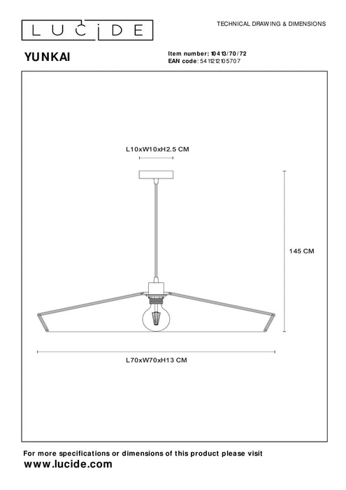 Hanglamp Yunkai | Ø 70 cm | Naturel