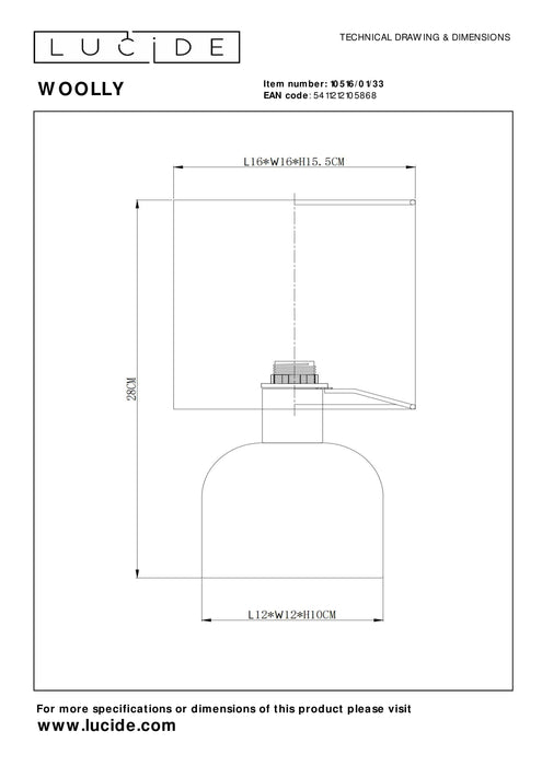 Tafellamp Woolly | Ø 16 cm | Groen