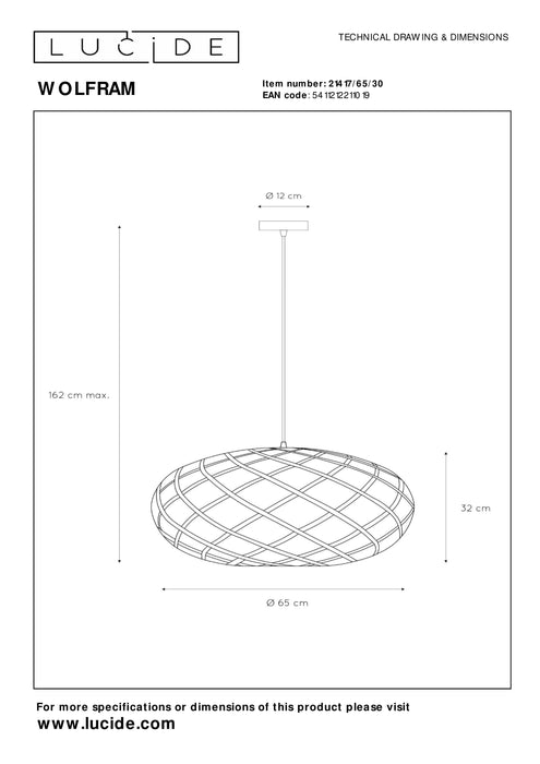 Hanglamp Wolfram | Ø 12,5 cm | Zwart