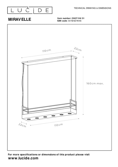 Hanglamp Miravella | Wit