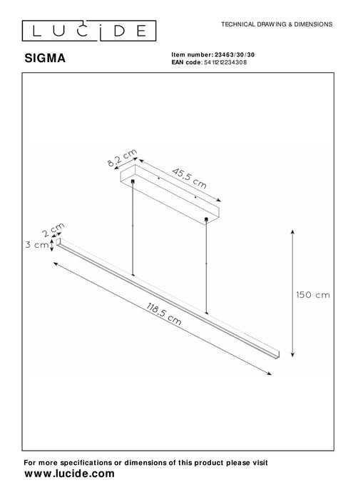 Hanglamp Sigma | 30 Watt | Zwart