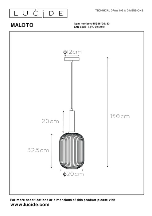 Hanglamp Maloto | Groen