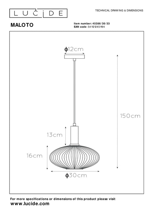 Hanglamp Maloto | Ø 30 cm | Groen