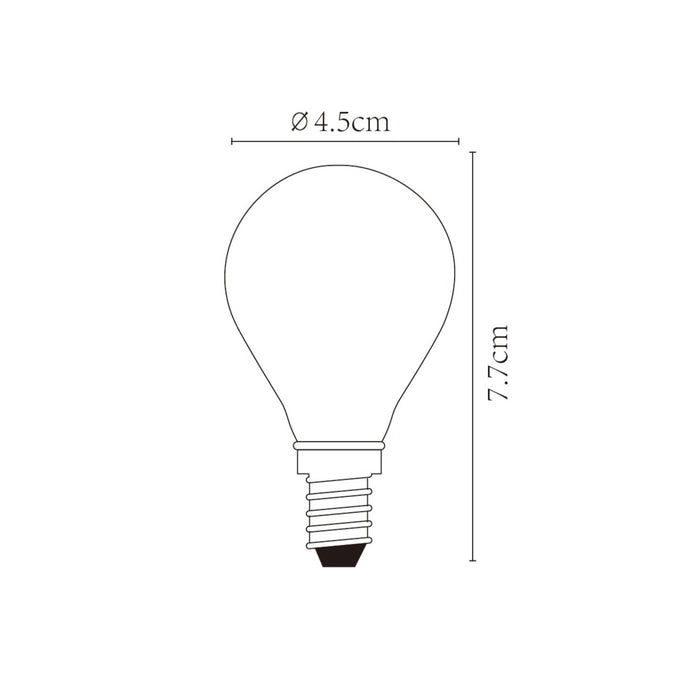 Lichtbron P45 | LED Dimbaar | E14 | Ø4,5 | Mat Glas
