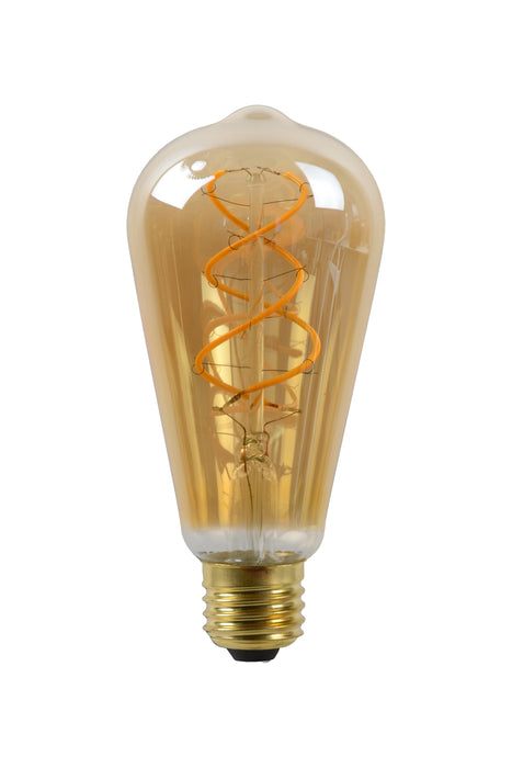 Lichtbron ST64 | LED | Filament Bol Ø6,4 | Amberkleurig Glas