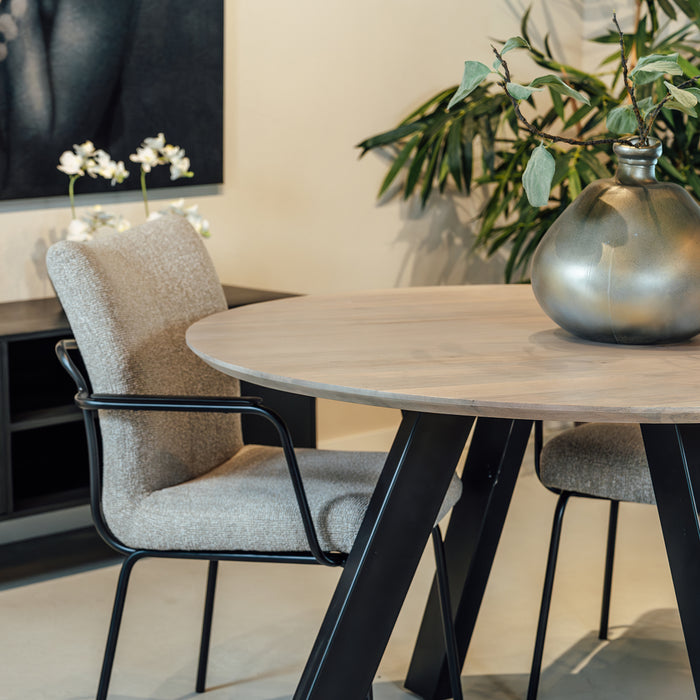 Eettafel Entaku | Rond | Mango Ashblond